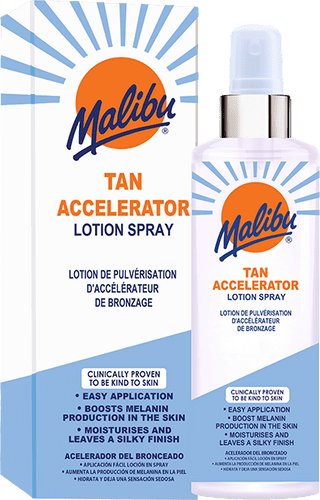 Malibu TAN ACCELERATOR LOTION SPRAY - KCA RETAIL GROUP